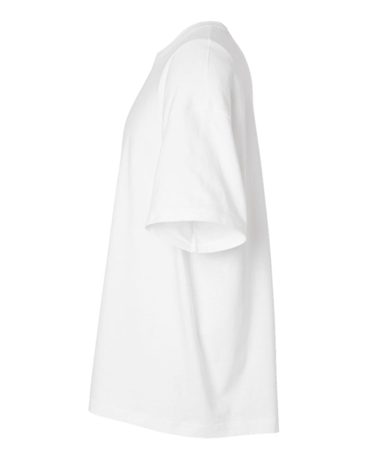 Left View of White Beefy-T® Retro Street T-Shirt - 5180R