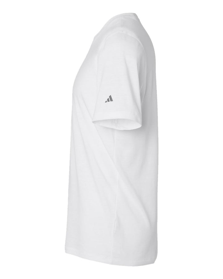 Left View of White Blended T-Shirt - A556