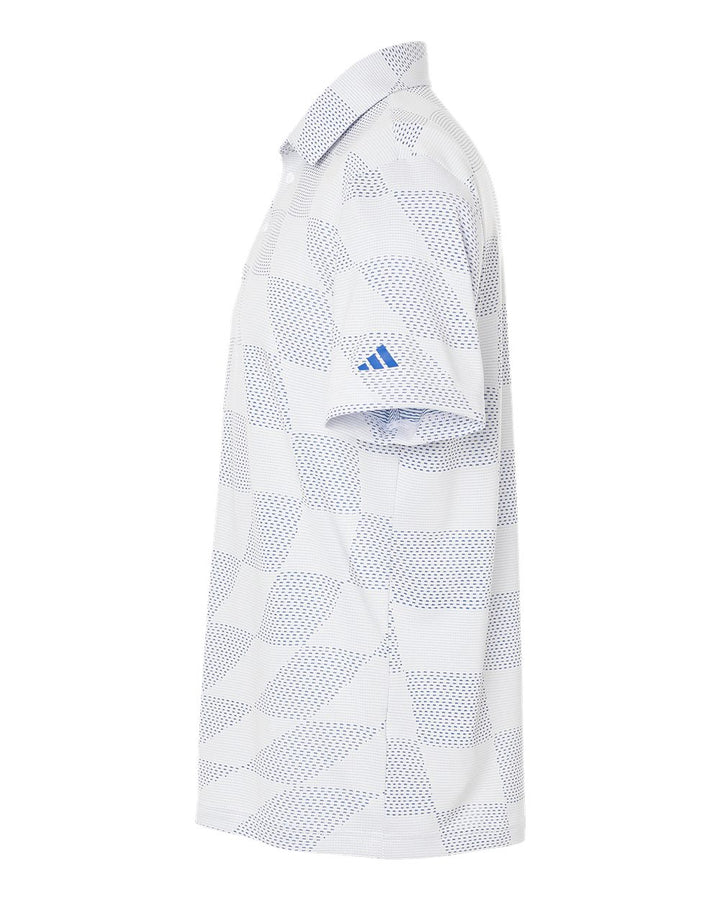 Left View of White Ultimate365 Textured Polo - A2004