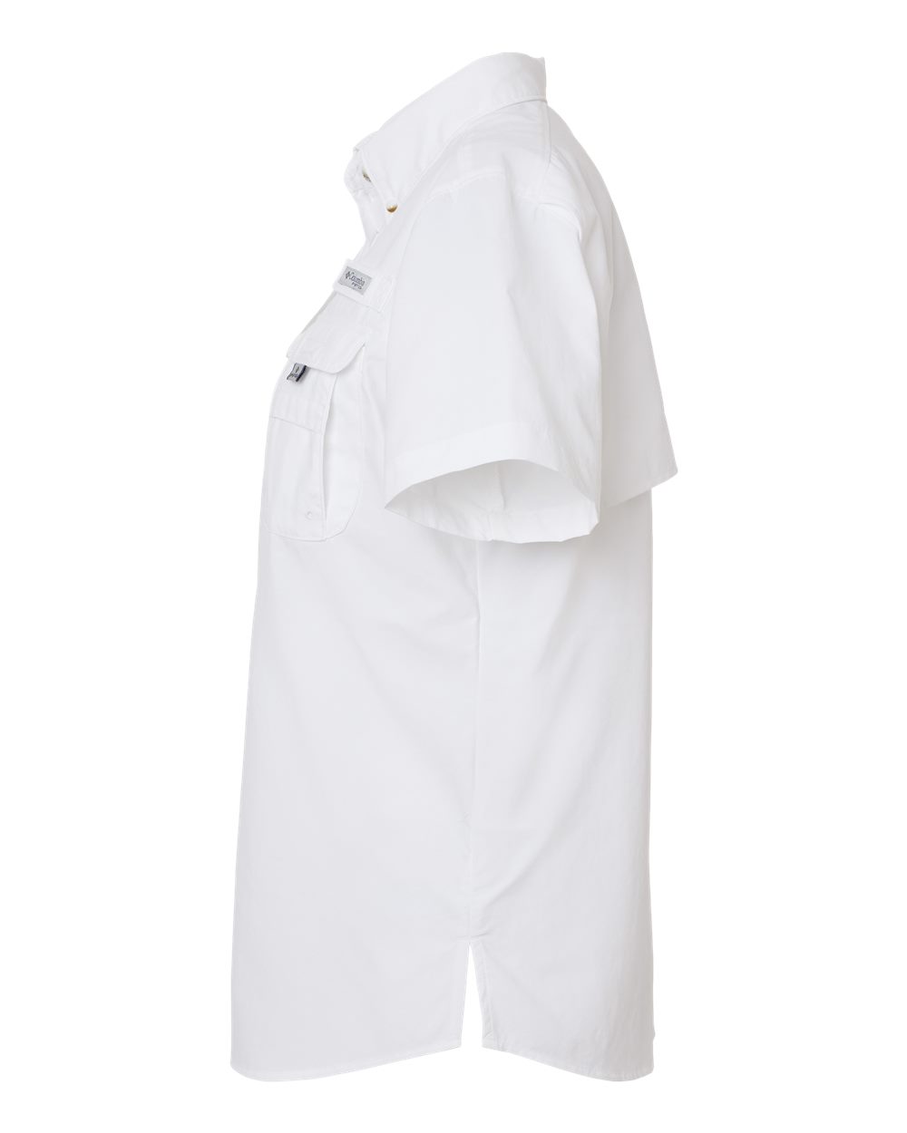 Left View of White Women's PFG Bahama™ Short Sleeve Shirt - 212473