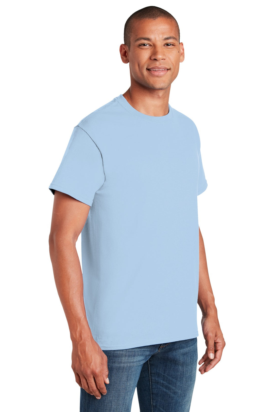 Light Blue Gildan - Heavy Cotton 100% Cotton T-Shirt. 5000