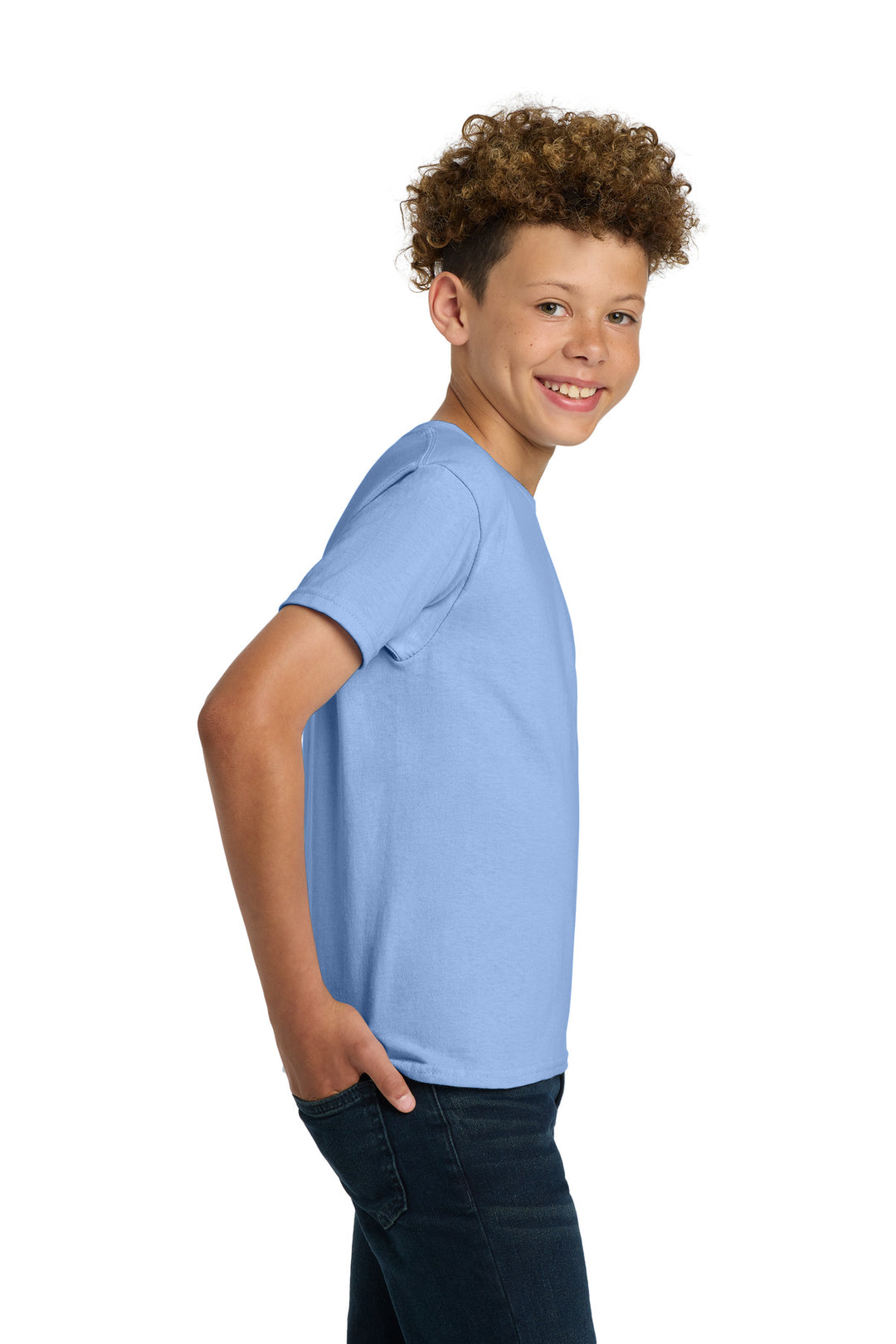 Light Blue Gildan - Youth Ultra Cotton 100% US Cotton T-Shirt. 2000B