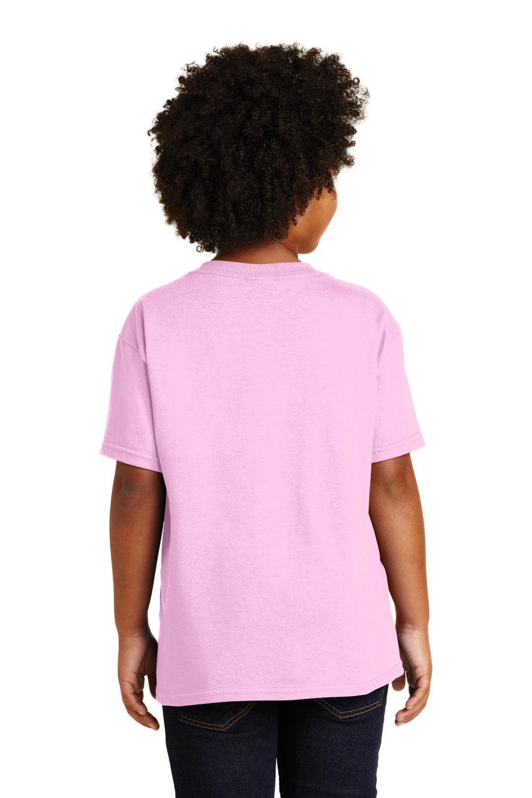 Light Pink Gildan - Youth Heavy Cotton 100% Cotton T-Shirt. 5000B