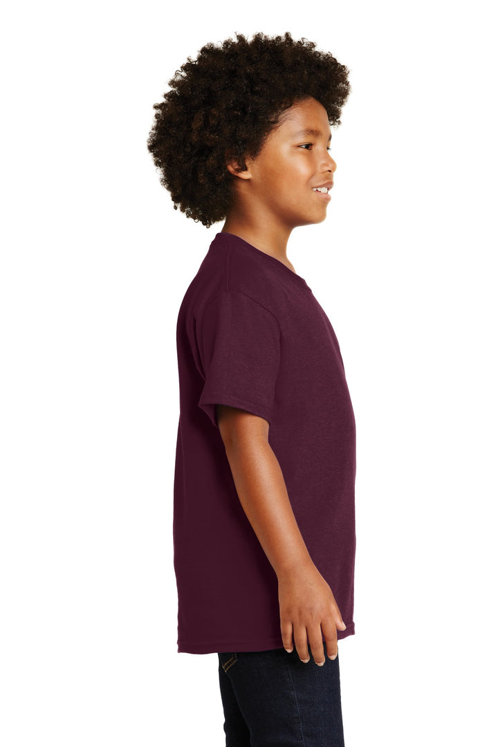 Maroon Gildan - Youth Ultra Cotton 100% US Cotton T-Shirt. 2000B