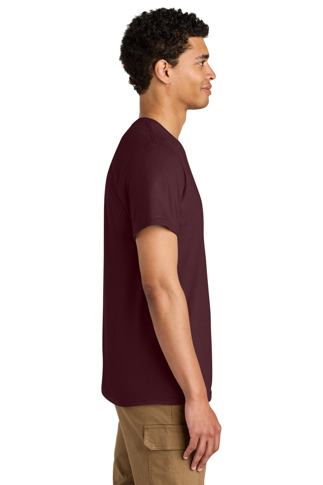 Maroon Jerzees Unisex Premium Combed Ring Spun Cotton Tee 570M