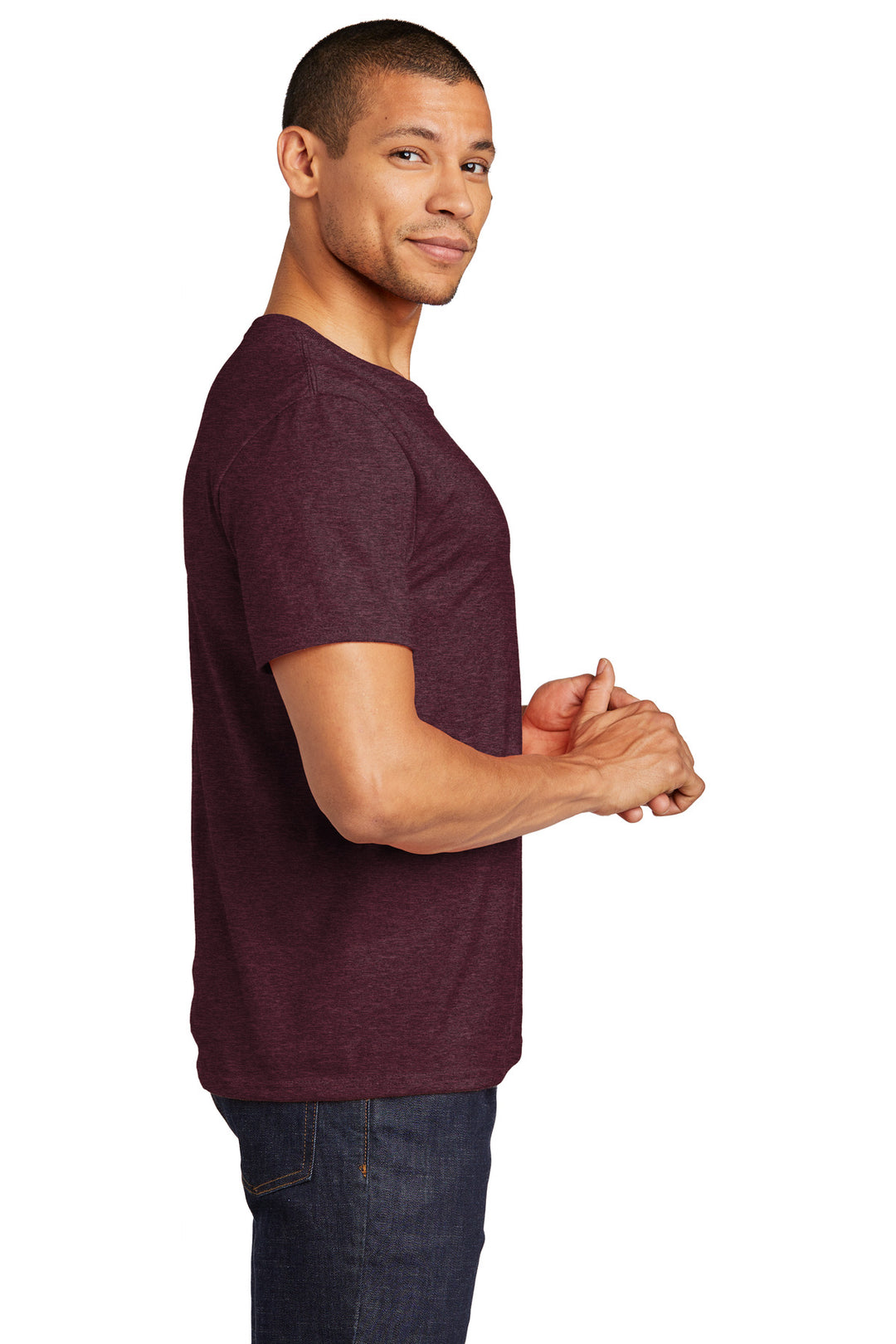 MaroonHthr Jerzees Premium Blend Ring Spun T-Shirt 560M