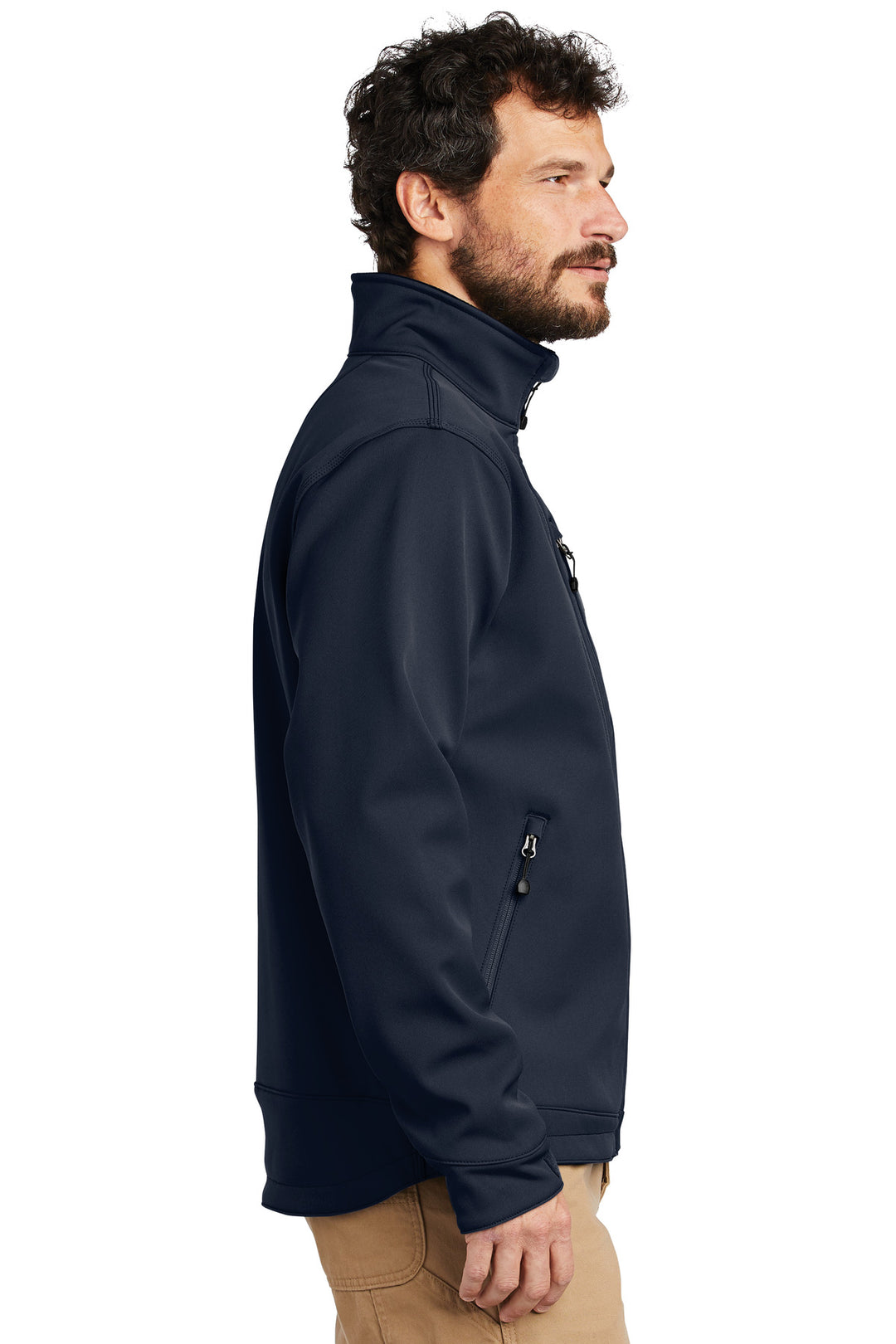 Navy Carhartt Crowley Soft Shell Jacket. CT102199