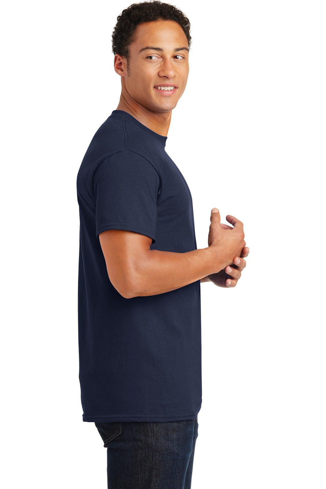 Navy Gildan - Ultra Cotton 100% US Cotton T-Shirt. 2000