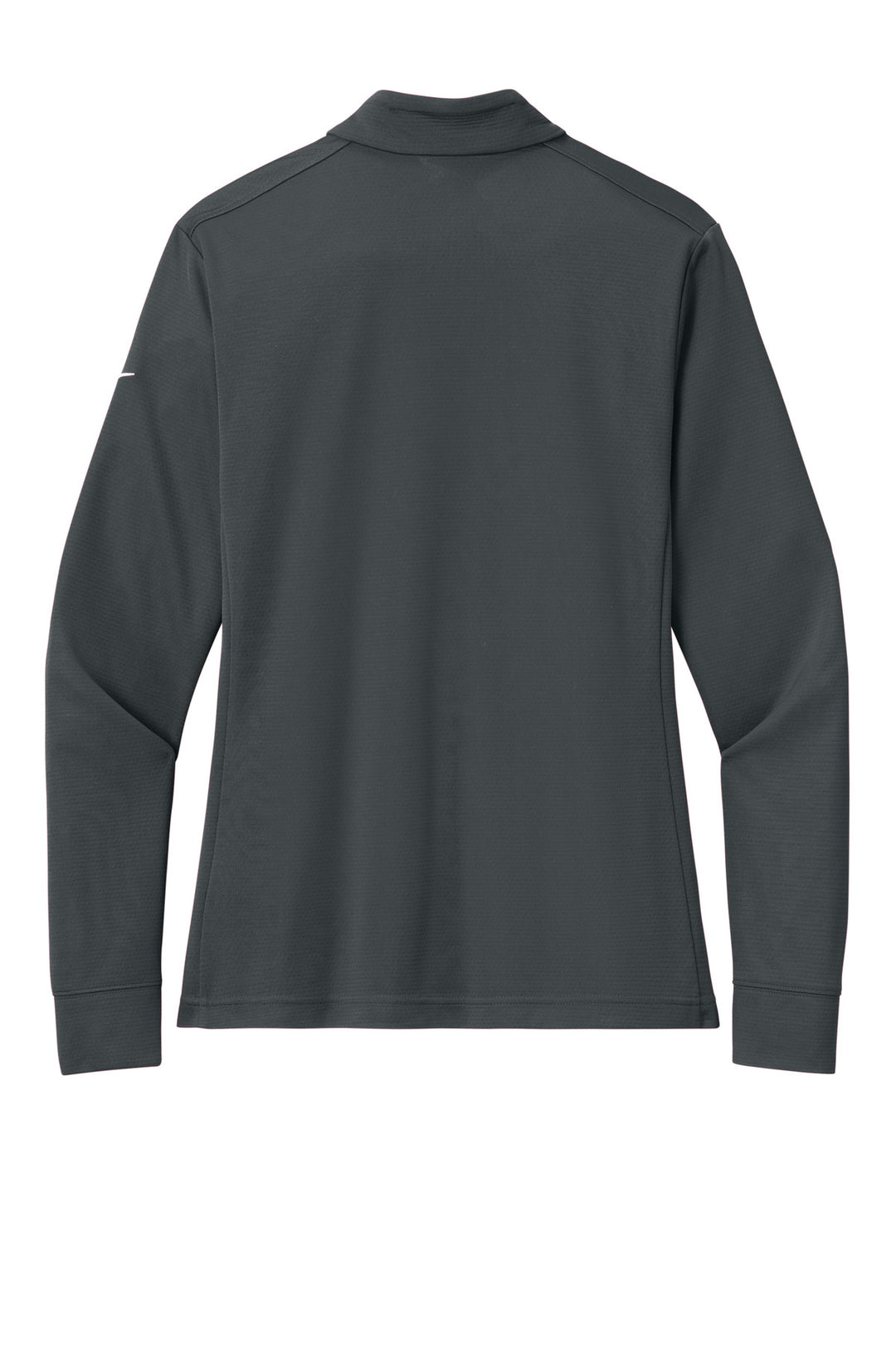Rear View of Anthracite Nike Women's Essential 1/2-Zip Cover-Up NKHM7969