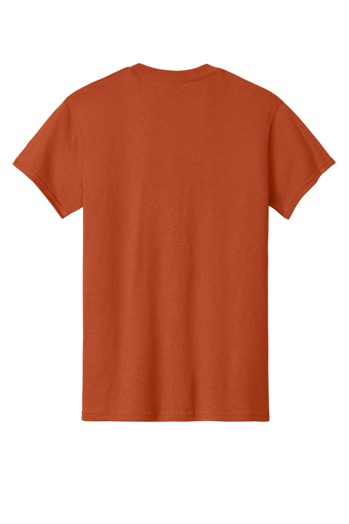 Rear View of Antqu Orange Gildan - Heavy Cotton 100% Cotton T-Shirt. 5000