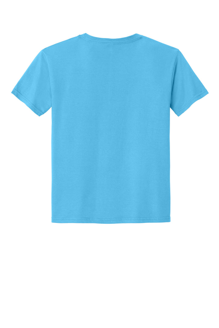 Rear View of AquaticBl Jerzees Classics Youth Cotton T-Shirt 363Y