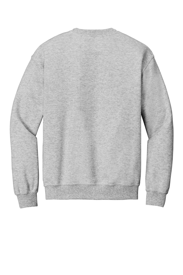 Rear View of Ash Gildan Heavy Blend Crewneck Sweatshirt. 18000