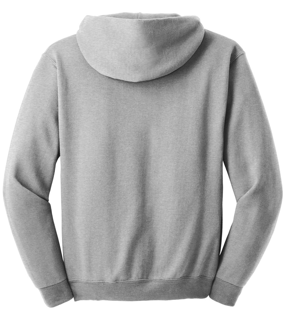 Rear View of Ash Jerzees Super Sweats NuBlend - Pullover Hooded Sweatshirt. 4997M