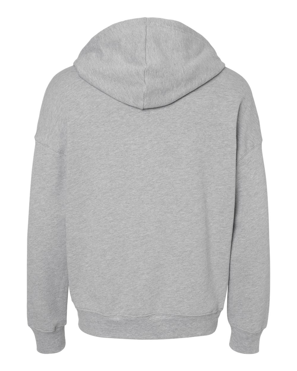 Rear View of Athletic Heather Sponge Fleece DTM Full-Zip Hoodie - 3759
