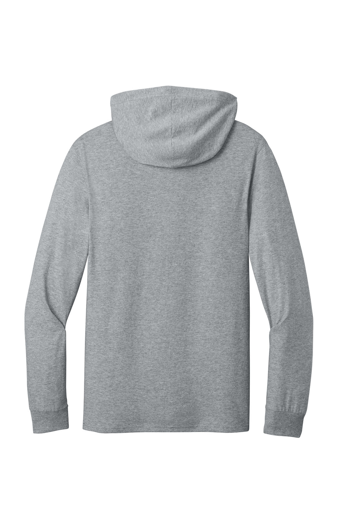 Rear View of AthlHthr Jerzees Classics Unisex Cotton Long Sleeve Hooded T-Shirt 363LH