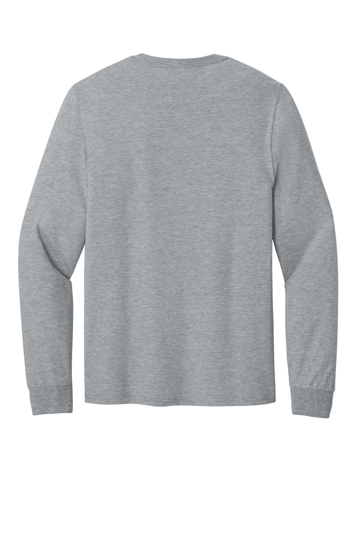 Rear View of AthlHthr Jerzees Classics Unisex Cotton Long Sleeve T-Shirt 363L