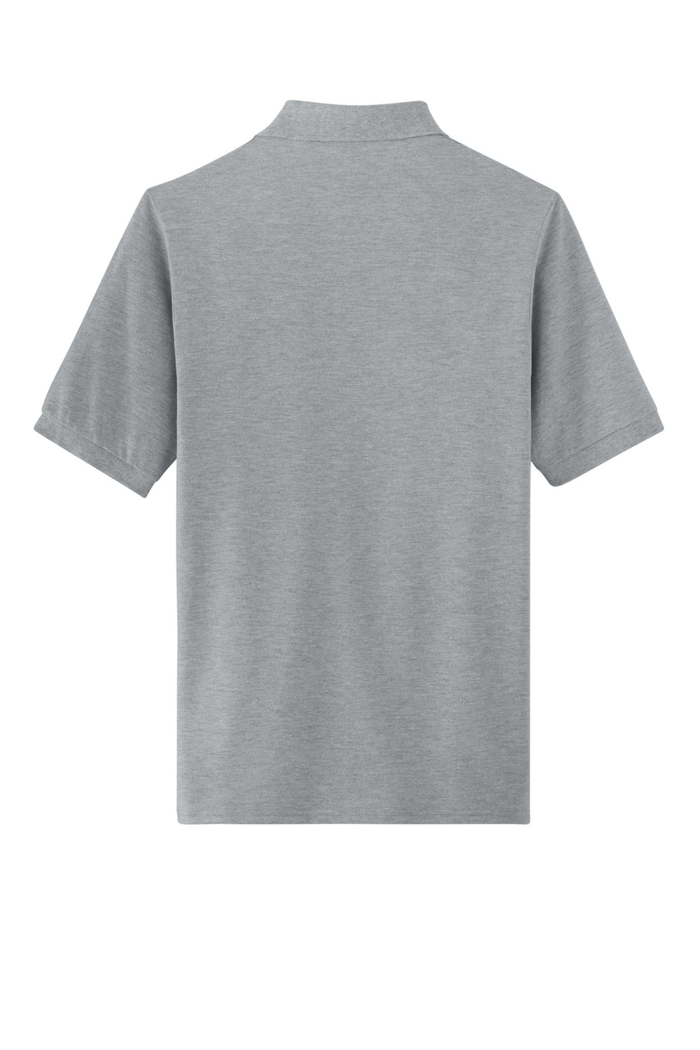 Rear View of AthlHthr Jerzees Unisex Premium Ring Spun Cotton Pique Sport Shirt 443M