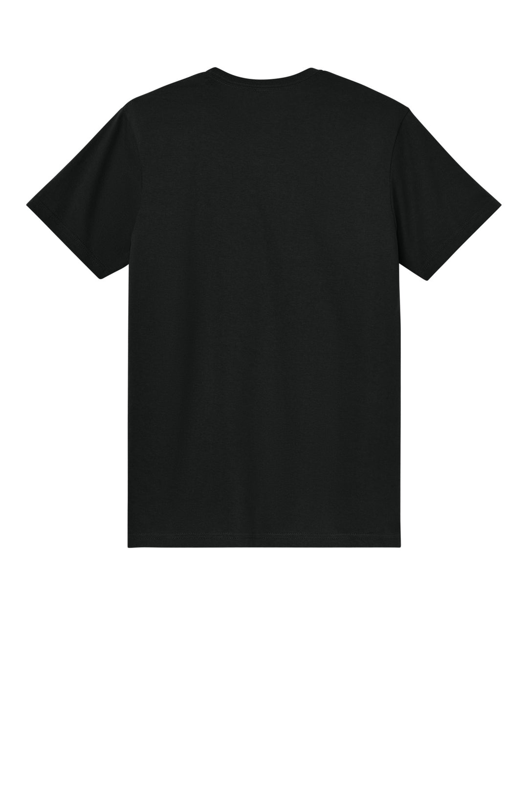 Rear View of Black Gildan Light Cotton Tee 3000