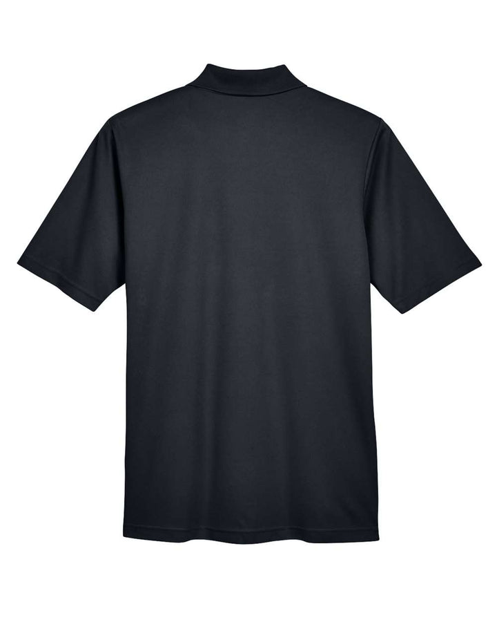 Rear View of Black Men's Origin Performance Piqué Polo with Pocket - 88181P