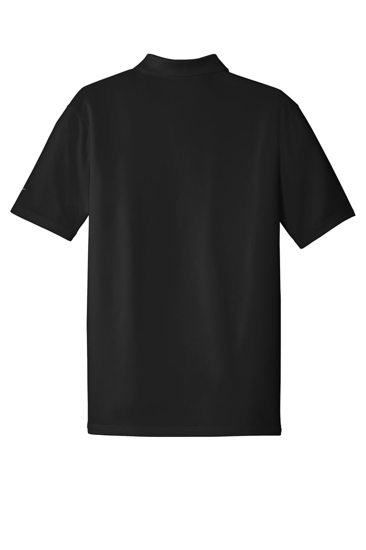 Rear View of Black Nike Dri-FIT Classic Fit Players Polo with Flat Knit Collar. 838956