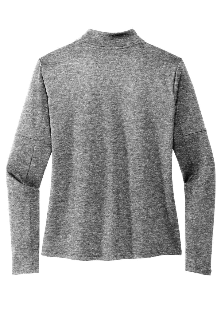 Rear View of BlkHthr Nike Women's Dri-FIT Element 1/2-Zip Top NKDH4951