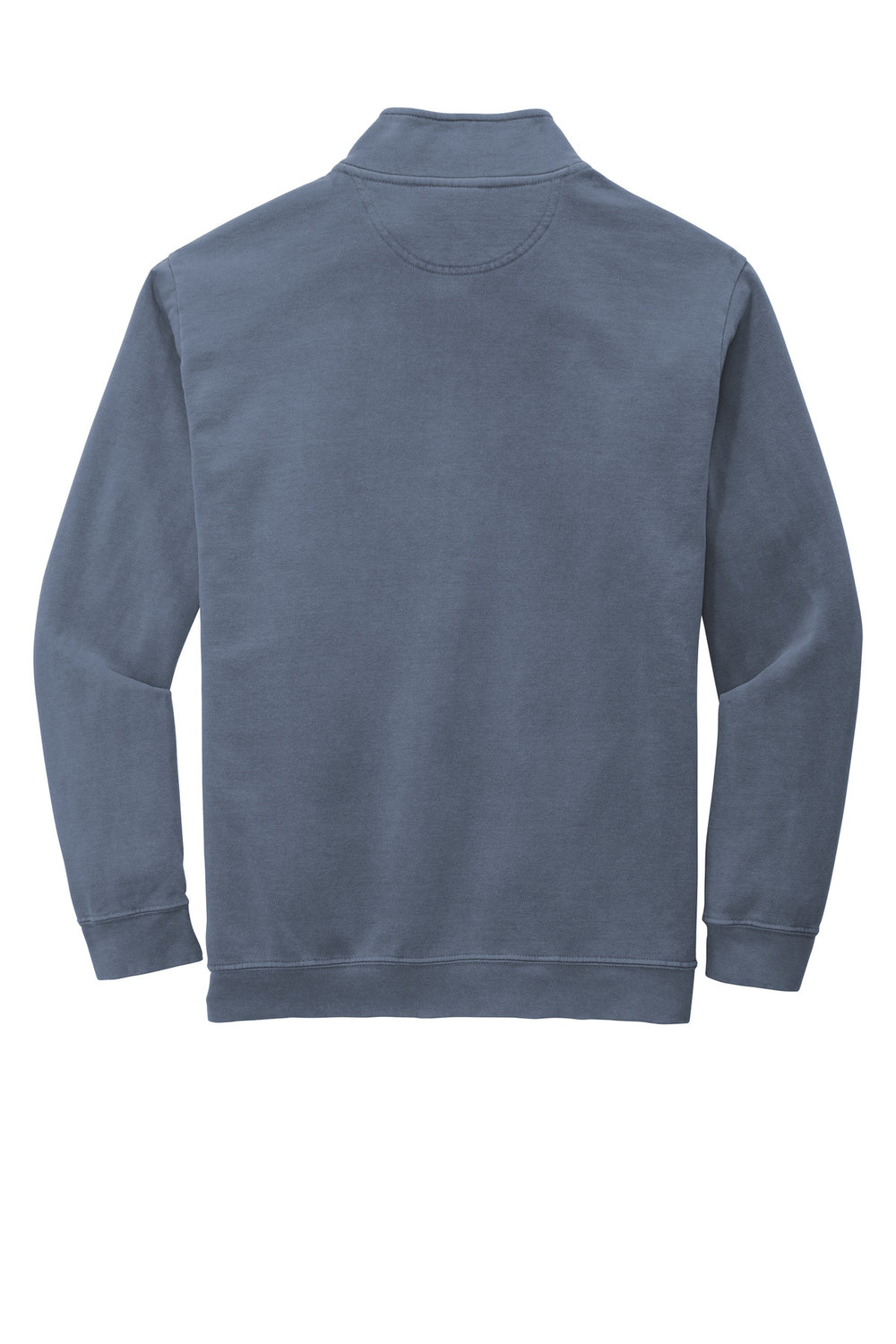 Rear View of Blue Jean COMFORT COLORS Ring Spun 1/4-Zip Sweatshirt. 1580