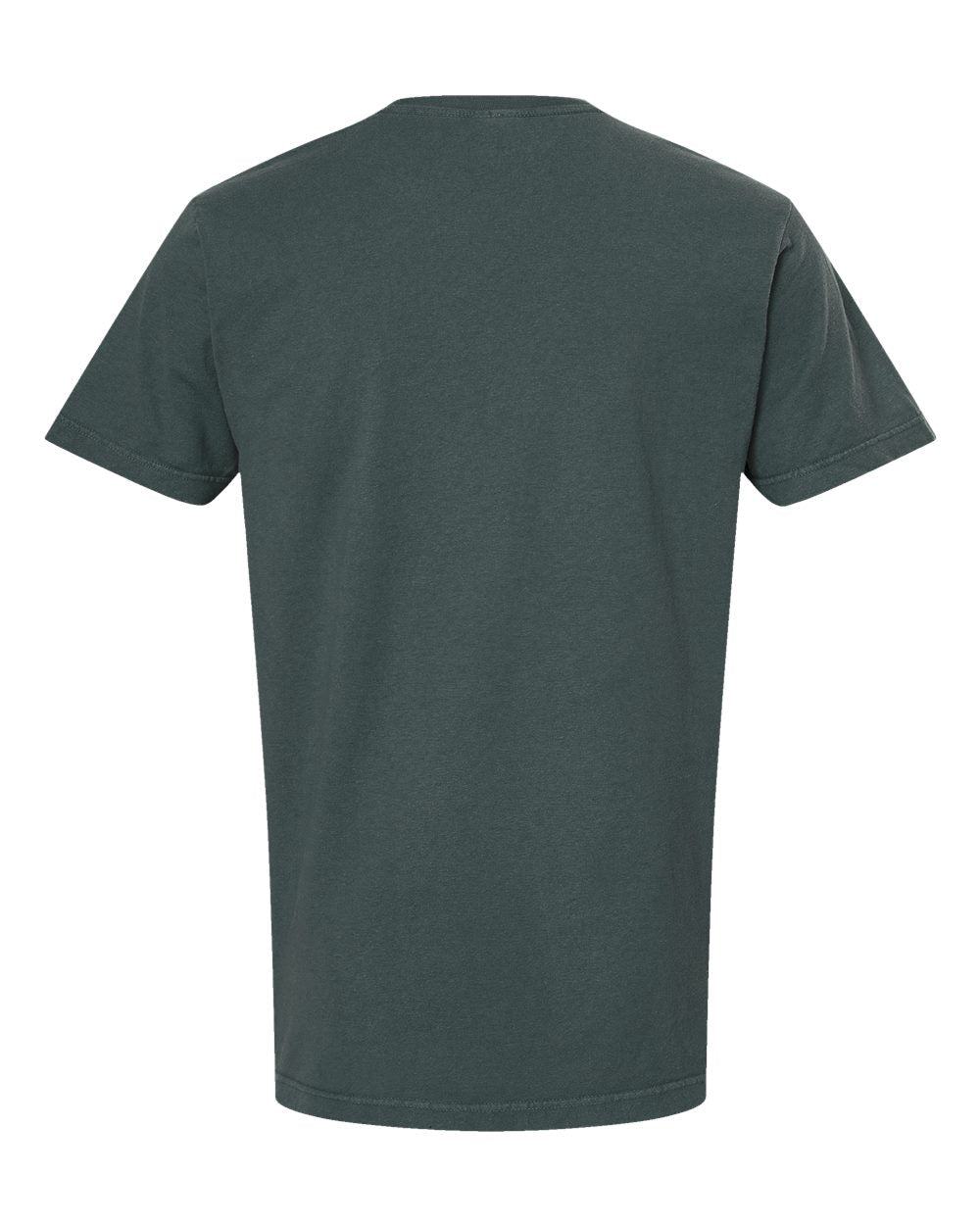 Rear View of Blue Spruce Vintage Garment-Dyed T-Shirt - 6500M
