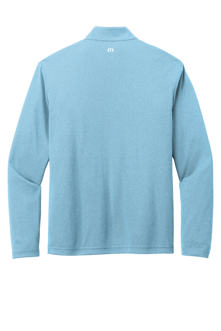 Rear View of BrillBluHt TravisMathew Coto Performance 1/4-Zip TM1MY397