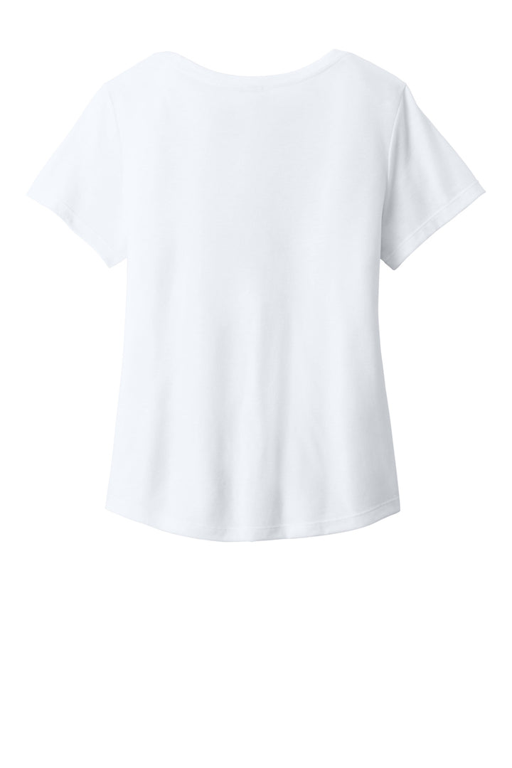 Rear View of BrtWhite Allmade Women's Relaxed Tri-Blend Scoop Neck Tee AL2015