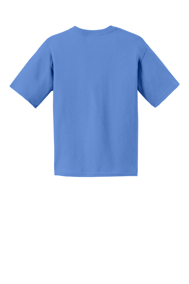 Rear View of Carolina Blue Gildan - Youth Ultra Cotton 100% US Cotton T-Shirt. 2000B