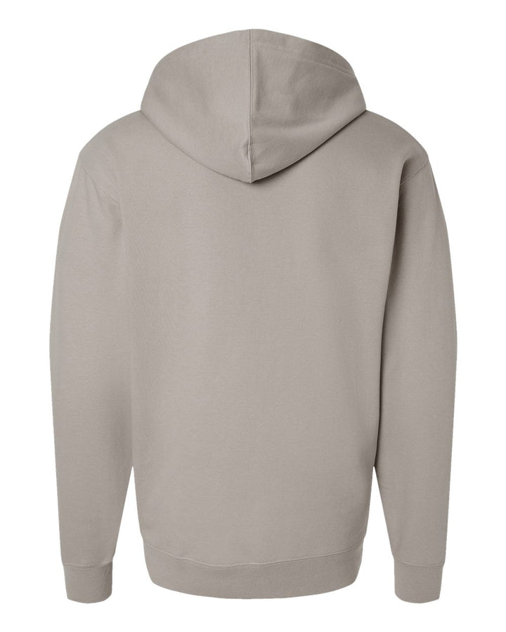 Rear View of Cement Midweight Hooded Sweatshirt - SS4500