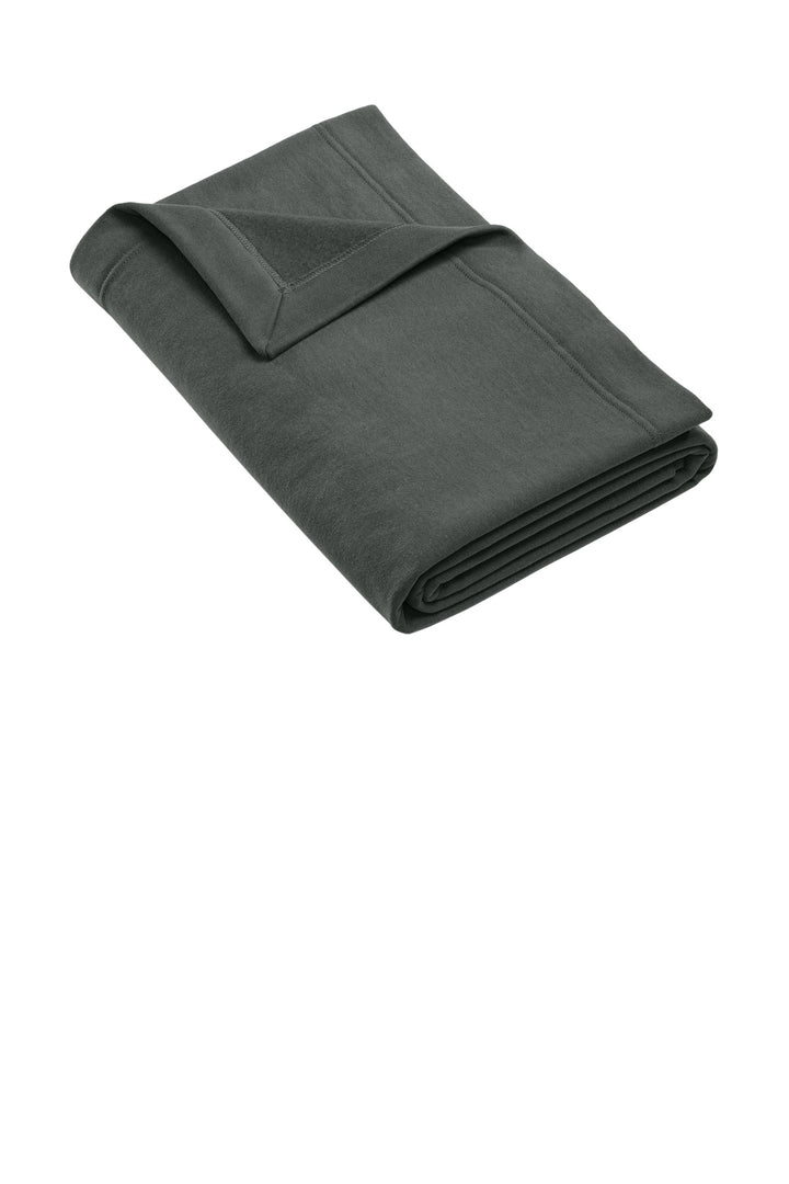 Rear View of Charcoal Gildan Heavy Blend Fleece Stadium Blanket 18900
