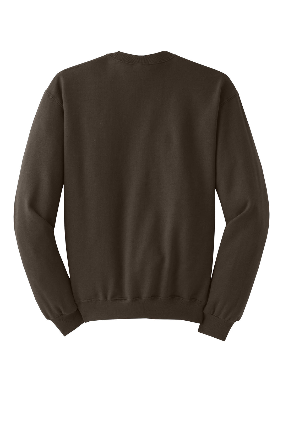 Rear View of CHOCOLATE Jerzees - NuBlend Crewneck Sweatshirt. 562M