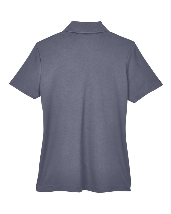 Rear View of Classic Navy Heather/ Carbon Women's Balance Colorblock Performance Piqué Polo - CE101W