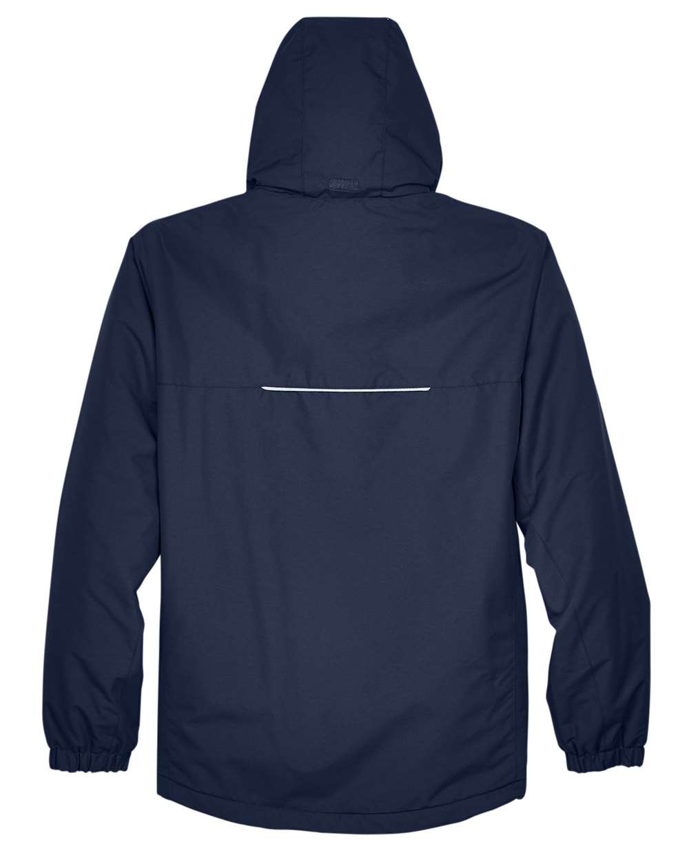 Rear View of Classic Navy Men's Profile Fleece-Lined All-Season Jacket - 88224