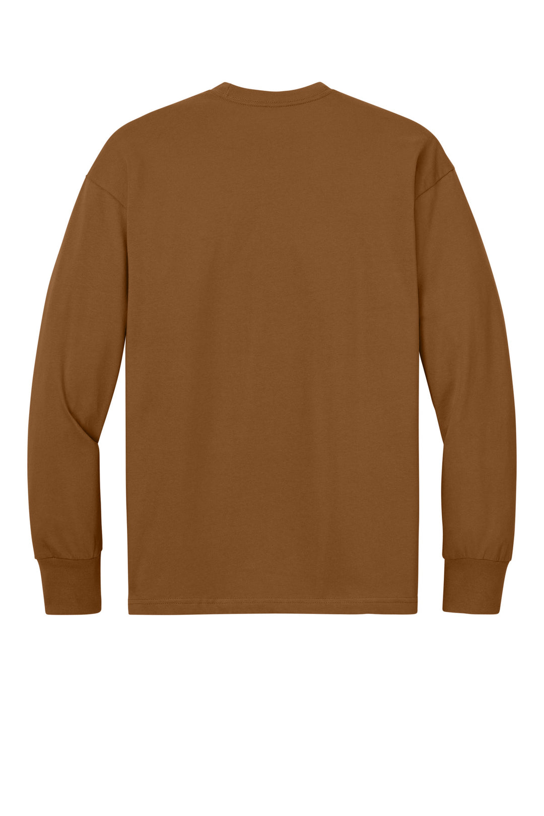 Rear View of Clay Next Level Apparel Heavyweight Long Sleeve Tee NL7211