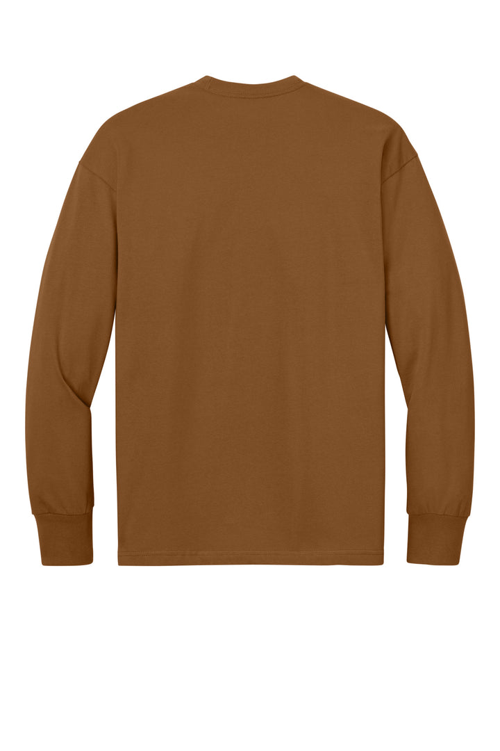 Rear View of Clay Next Level Apparel Heavyweight Long Sleeve Tee NL7211