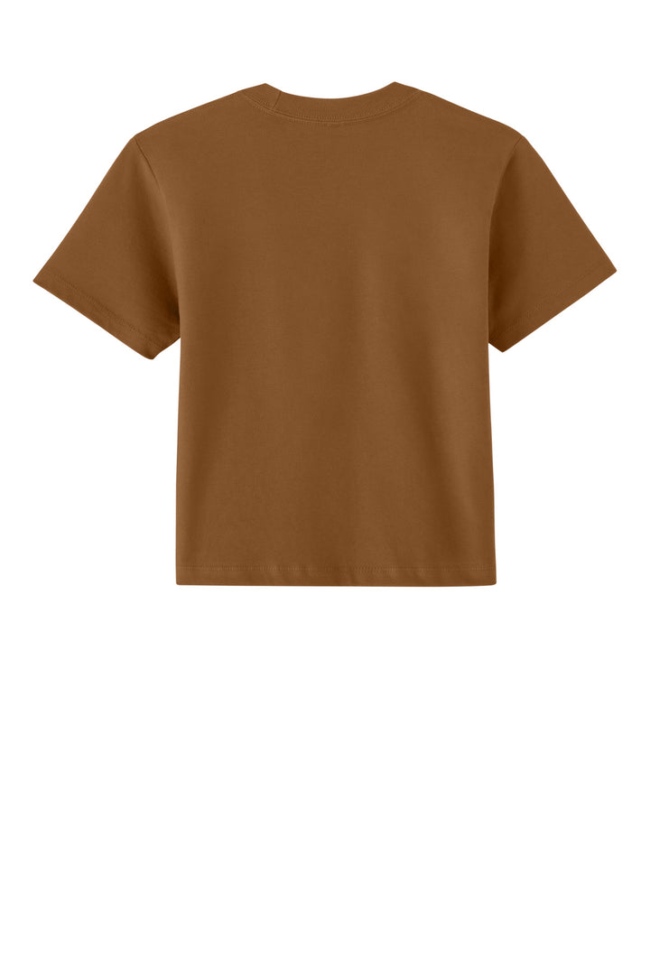 Rear View of Clay Next Level Apparel Women's Heavyweight Boxy Tee NL7610