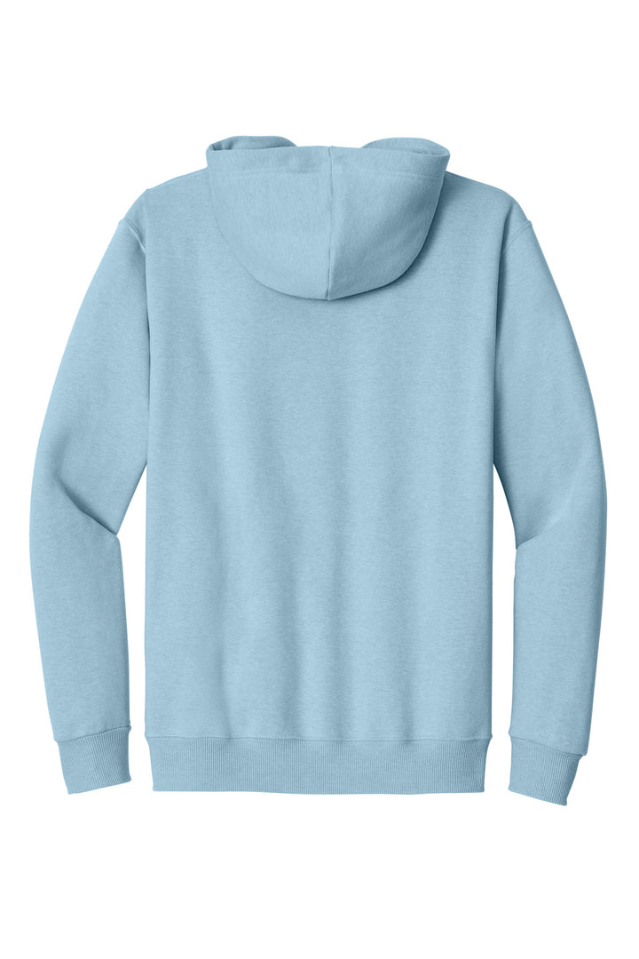Rear View of CloudHthr Jerzees Eco Premium Blend Pullover Hooded Sweatshirt 700M