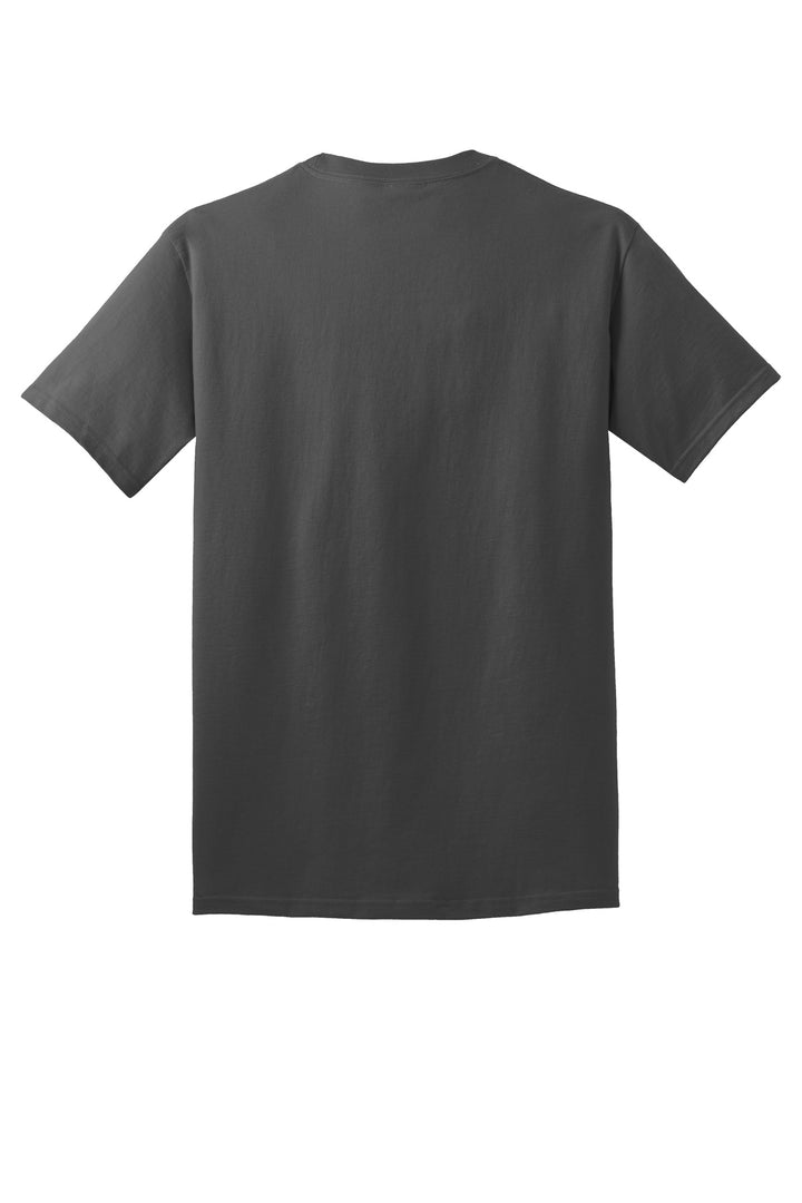 Rear View of CoalGrey Port & Company - Core Cotton Tee. PC54