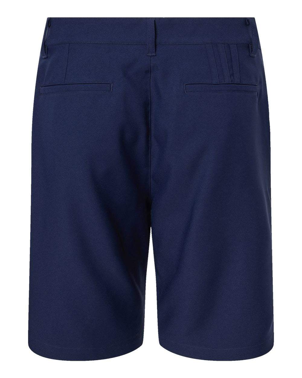 Rear View of Collegiate Navy Golf Shorts - A2000