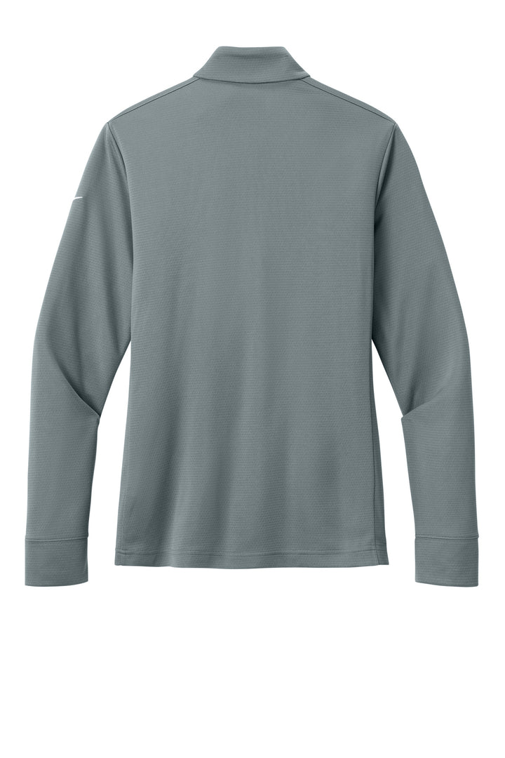 Rear View of CoolGrey Nike Women's Essential 1/2-Zip Cover-Up NKHM7969