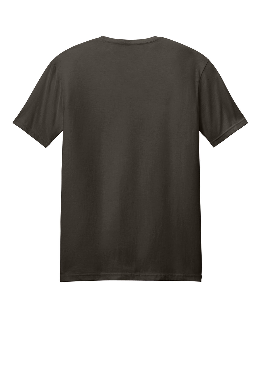Rear View of Dark Chocolate Gildan Softstyle T-Shirt. 64000