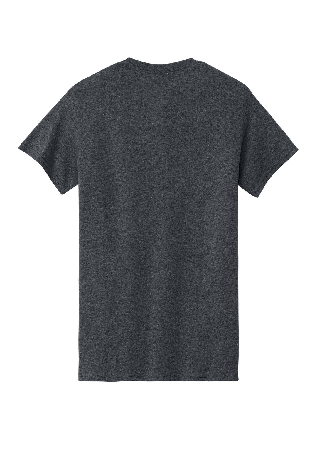 Rear View of Dark Heather Gildan - Heavy Cotton 100% Cotton T-Shirt. 5000
