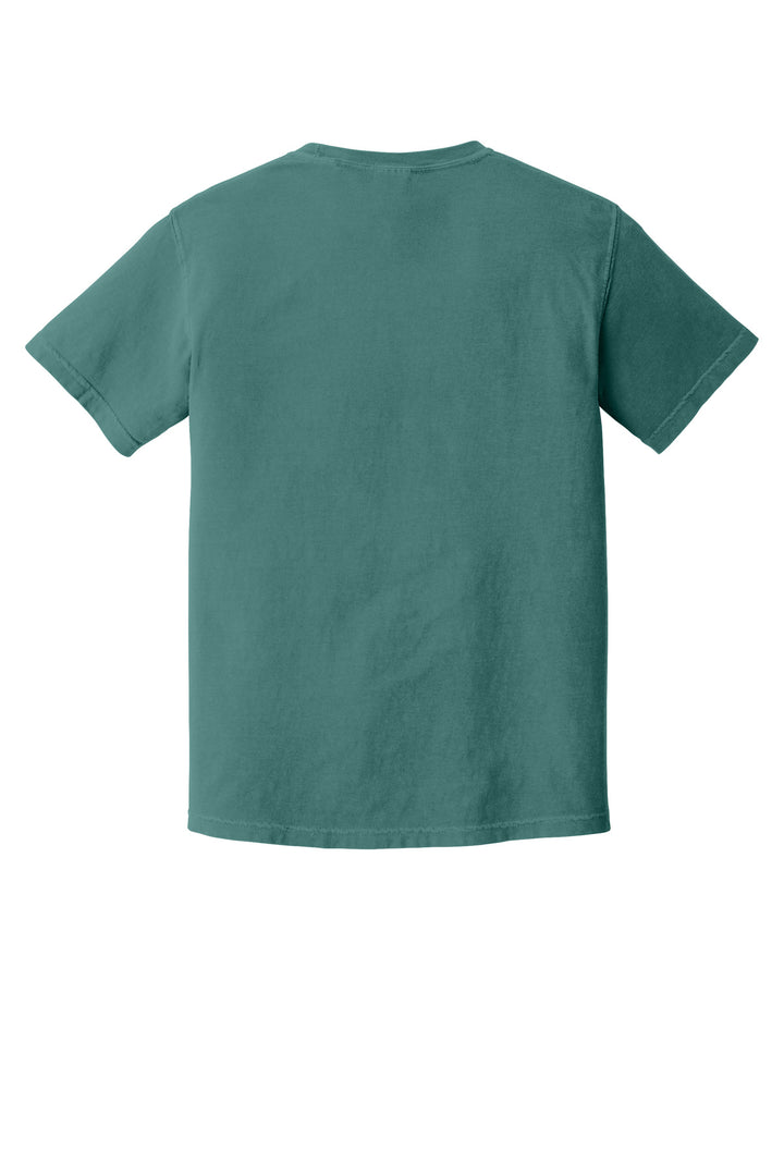Rear View of Emerald COMFORT COLORS Heavyweight Ring Spun Tee. 1717