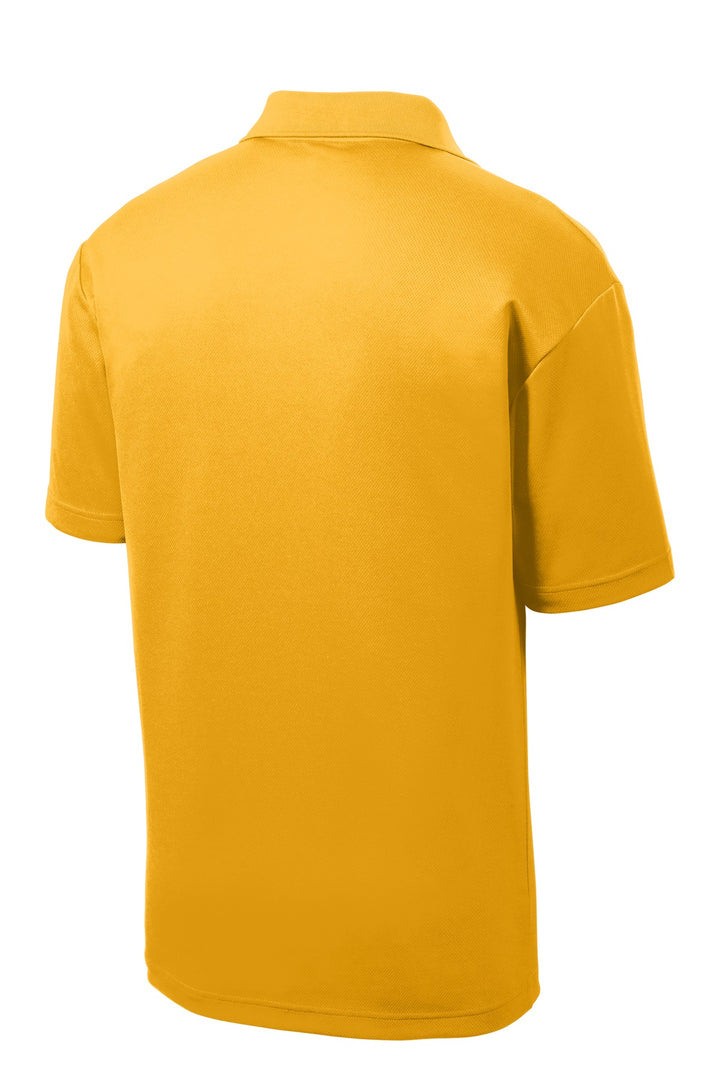 Rear View of Gold Sport-Tek PosiCharge RacerMesh Polo. ST640