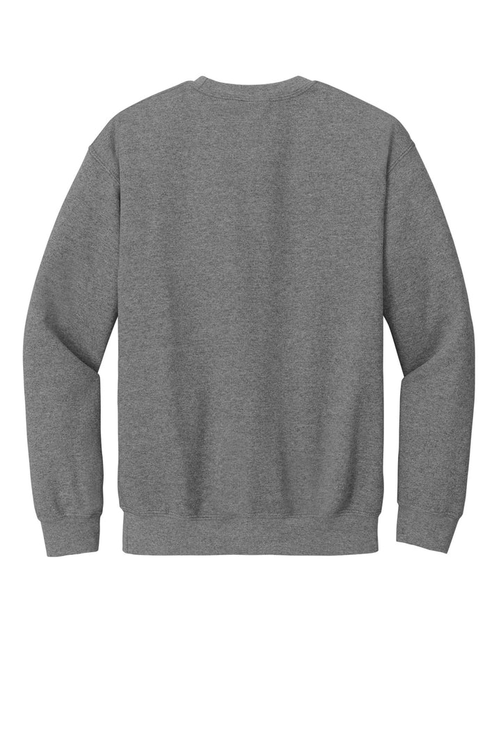 Rear View of GphHeather Gildan Heavy Blend Crewneck Sweatshirt. 18000