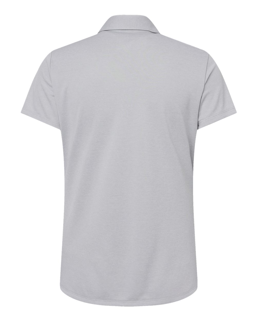 Rear View of Grey Two Melange Women's Heathered Polo - A583
