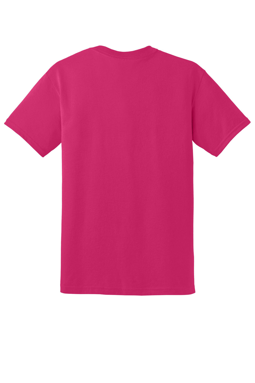 Rear View of Heliconia Gildan DryBlend 50 Cotton/50 Poly T-Shirt. 8000