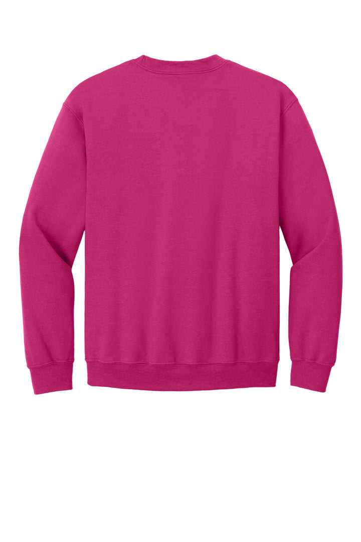 Rear View of Heliconia Gildan Heavy Blend Crewneck Sweatshirt. 18000